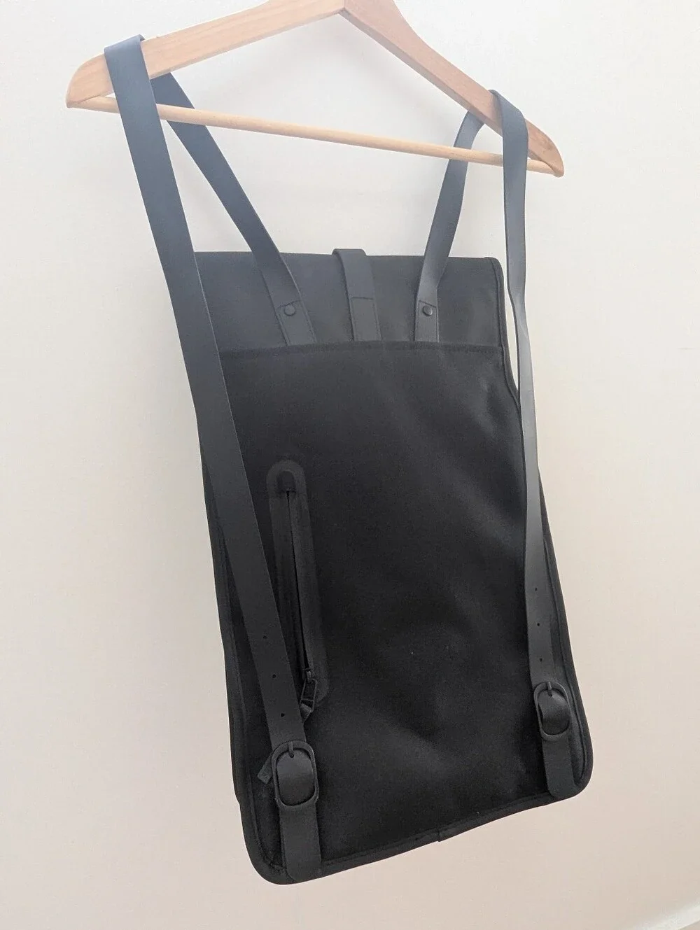 Rains Black Minimal Backpack New Without Tags